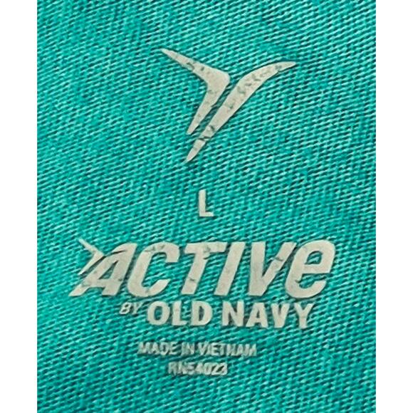 OLD NAVY ACTIVE TANK TOP, WOMENS, L, TEAL BLUE, RACERBACK, COTTON/POLYESTER - Picture 10 of 12